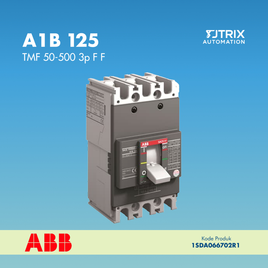 ABB MCCB A1B 125 TMF 50-500 | 1SDA066702R1 | Molded Case Circuit Breaker 3P 125A
