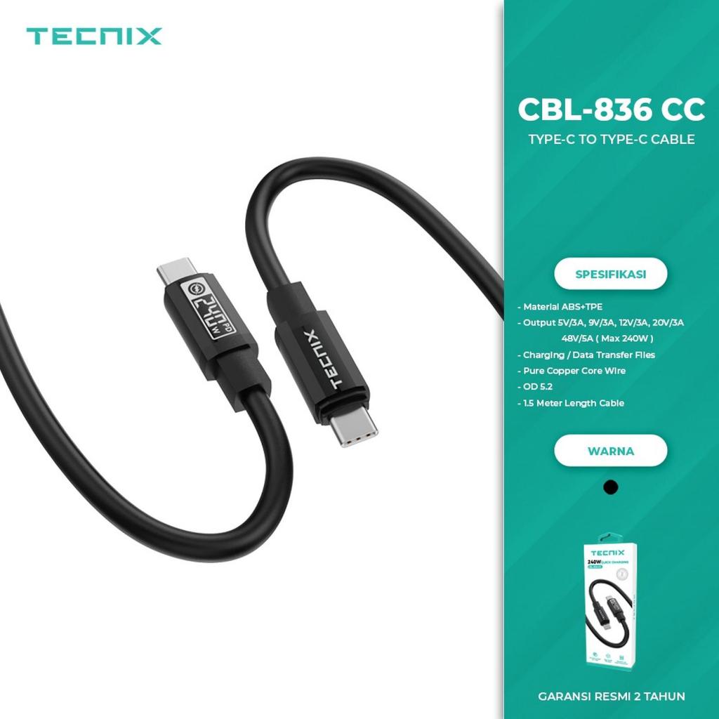 TECNIX CBL-836 CC Kabel Data Type-C to Type-C 240W Quick Charging