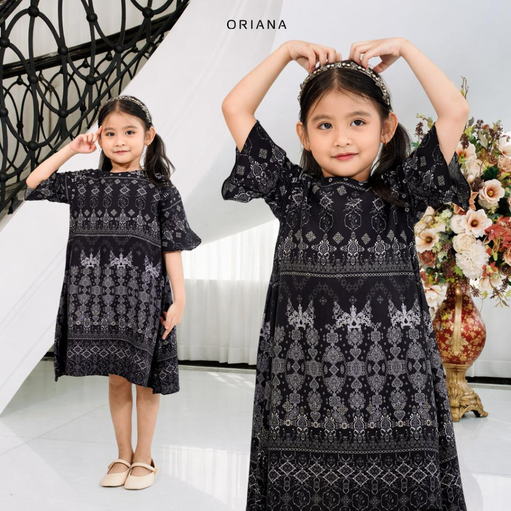 Oriana Kids Dress Amarylis Collection | Baju Lebaran Daster dan Gamis Anak Perempuan