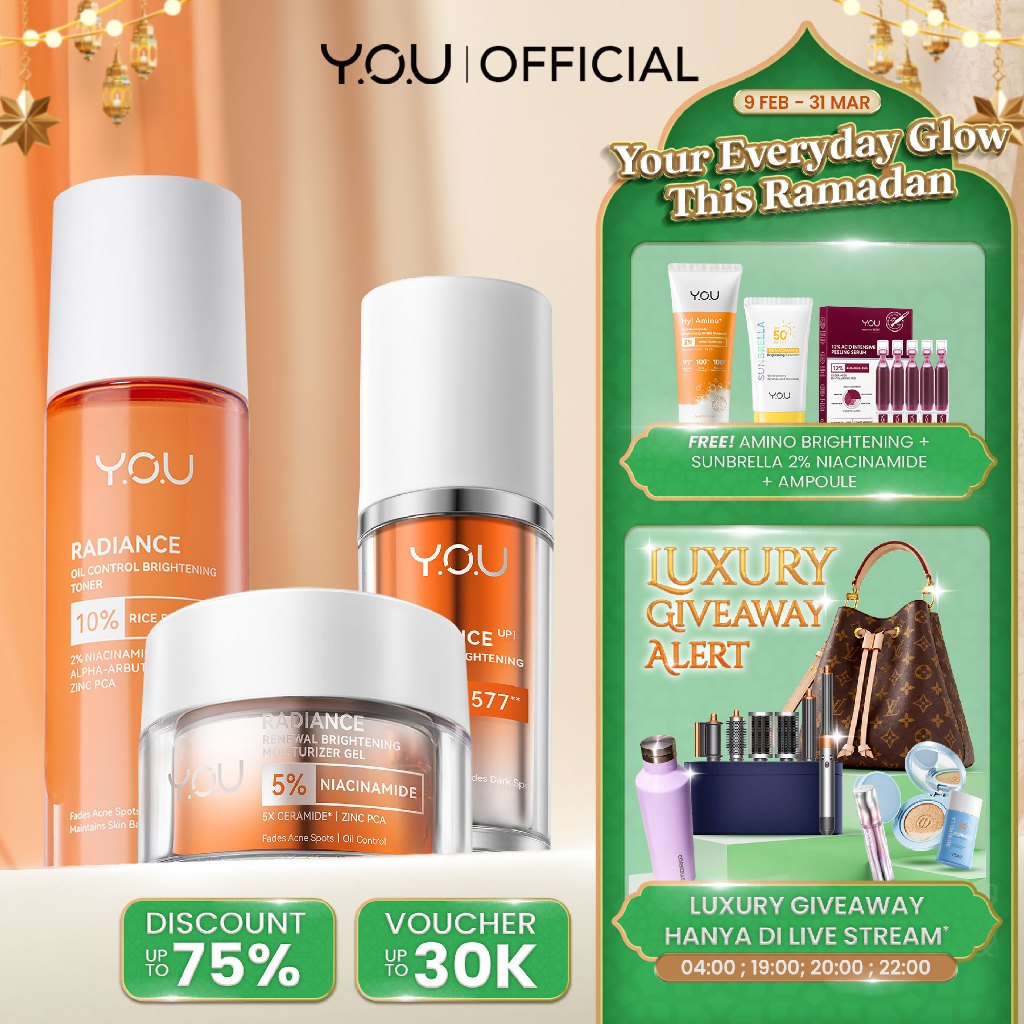 YOU B3G6 Paket Skincare Set 5pcs Radiance Glow, Radiance Up, Acneplus, Radiance Barrier, Retinol,  S