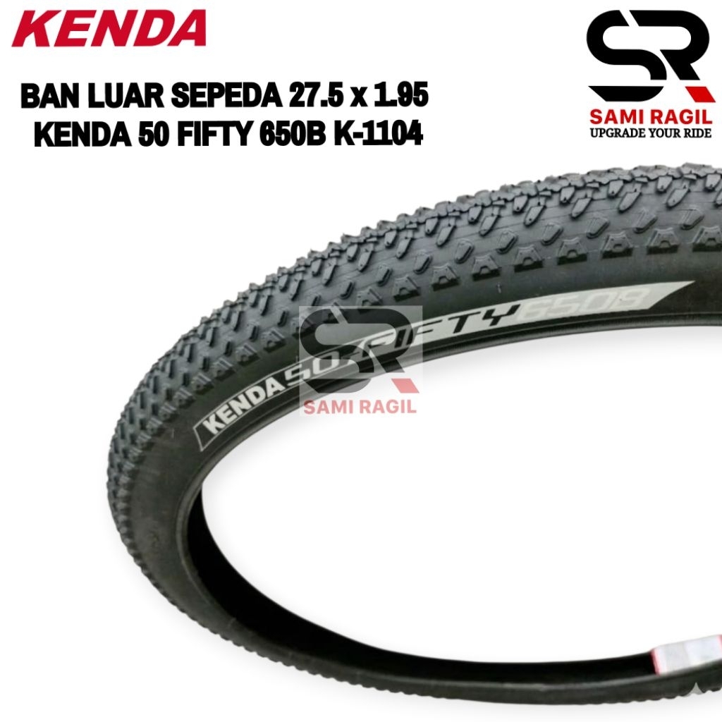 BAN LUAR SEPEDA 27.5 x 1.95 KENDA 50 FIFTY 650B 27.5x1.95 K-1104 K 1104 MTB