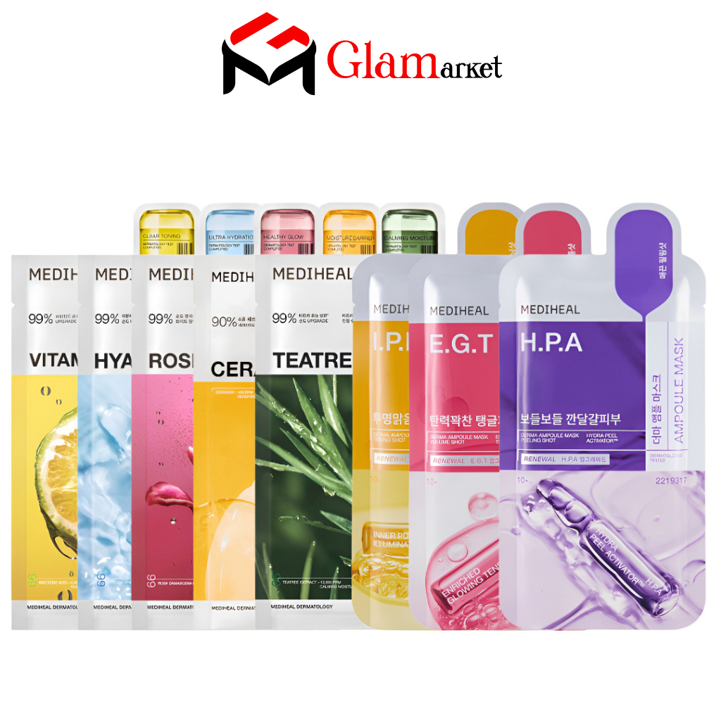 GLAM - MEDIHEAL Korea Sheet Mask - Sheet Mask Wajah