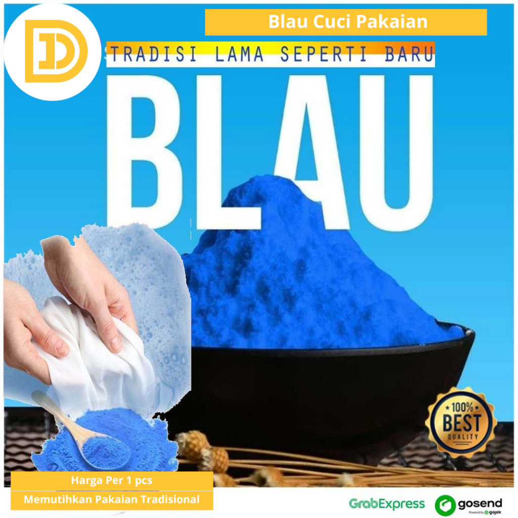 Blau Cuci Pakaian Blao Pemutih Baju Tradisional Blau Obat gondongan Blau Bubuk Biru Bersih Harga Mur