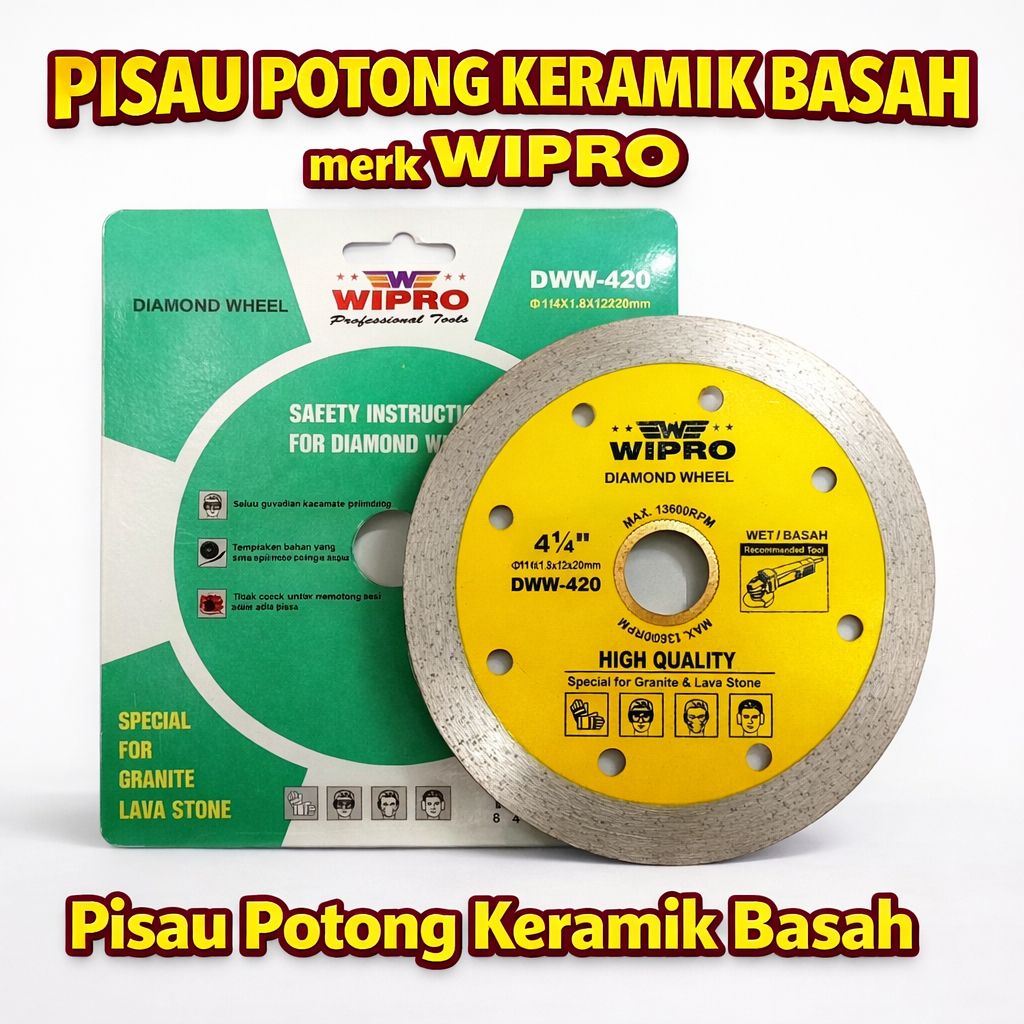 PISAU POTONG KERAMIK BASAH WIPRO DIAMOND WHEEL WET