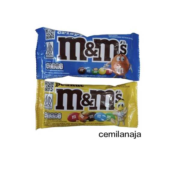 PERMEN COKLAT SUSU IMPORT M&M'S PEANUT CRISPY MAKANAN RINGAN SNACK JADUL CEMILAN ENAK JAJANAN MURAH