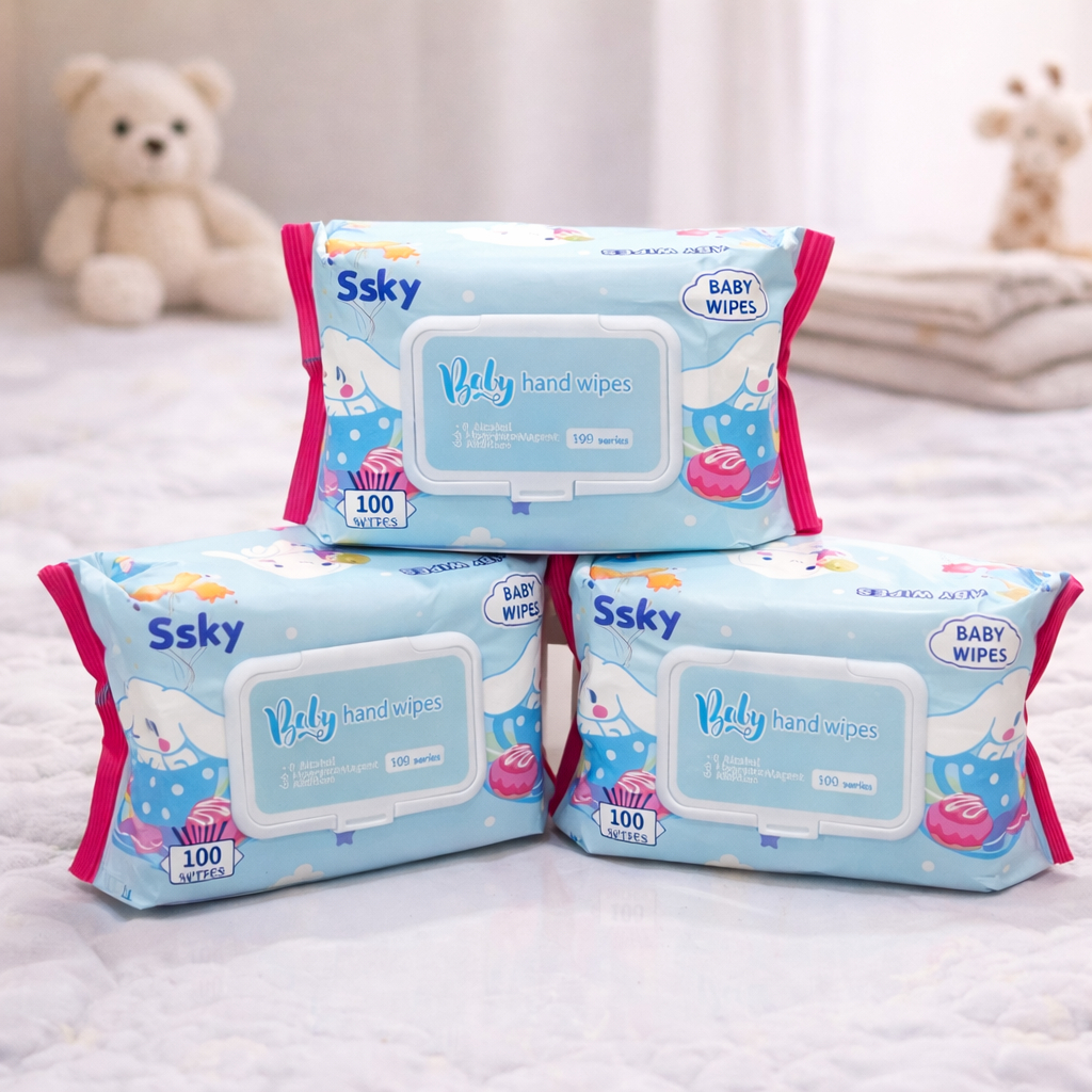 TISU SEGAR 3PCS Tissue Basah Jumbo Isi 100Sheet Dengan Penutup Flip Top Bahan Lembut & Aman untuk Ku