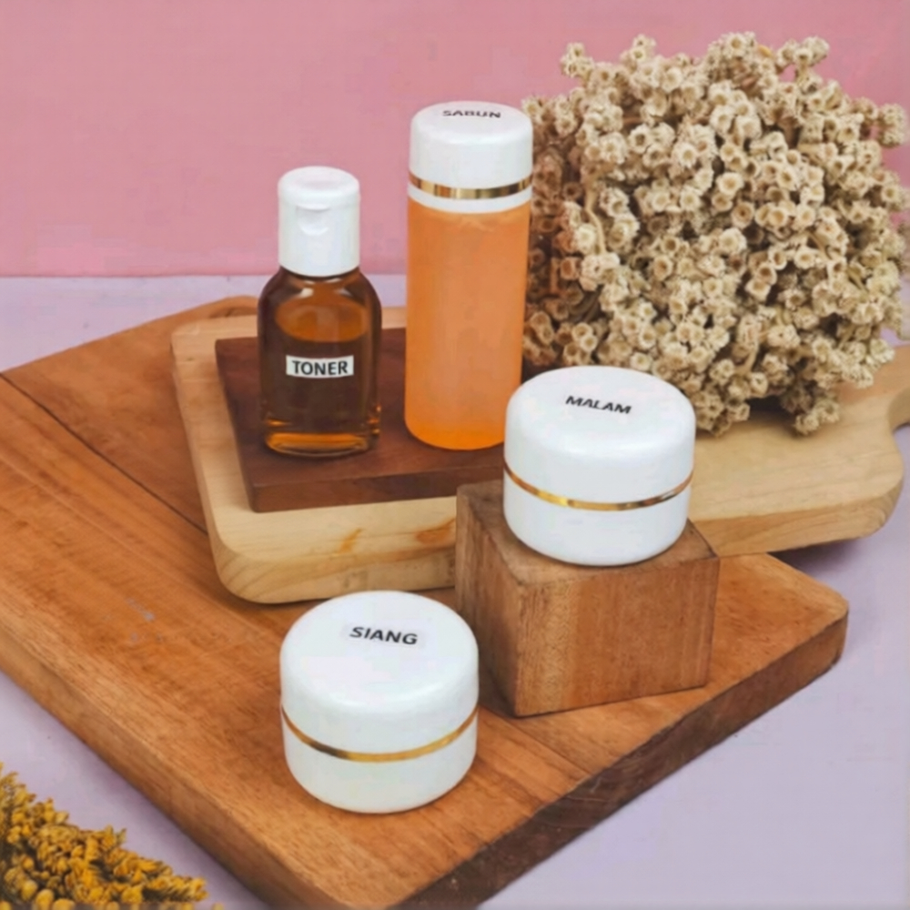 Paket Lengkap Serum Hanasui  Whitening Gold Original 1 Paket