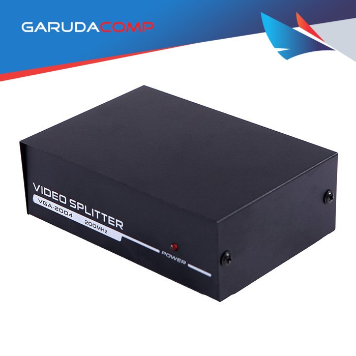 VGA Splitter 4 Port Full HD VGA Splitter 1 in 4 Out Cabang VGA 1-4 200 Mhz