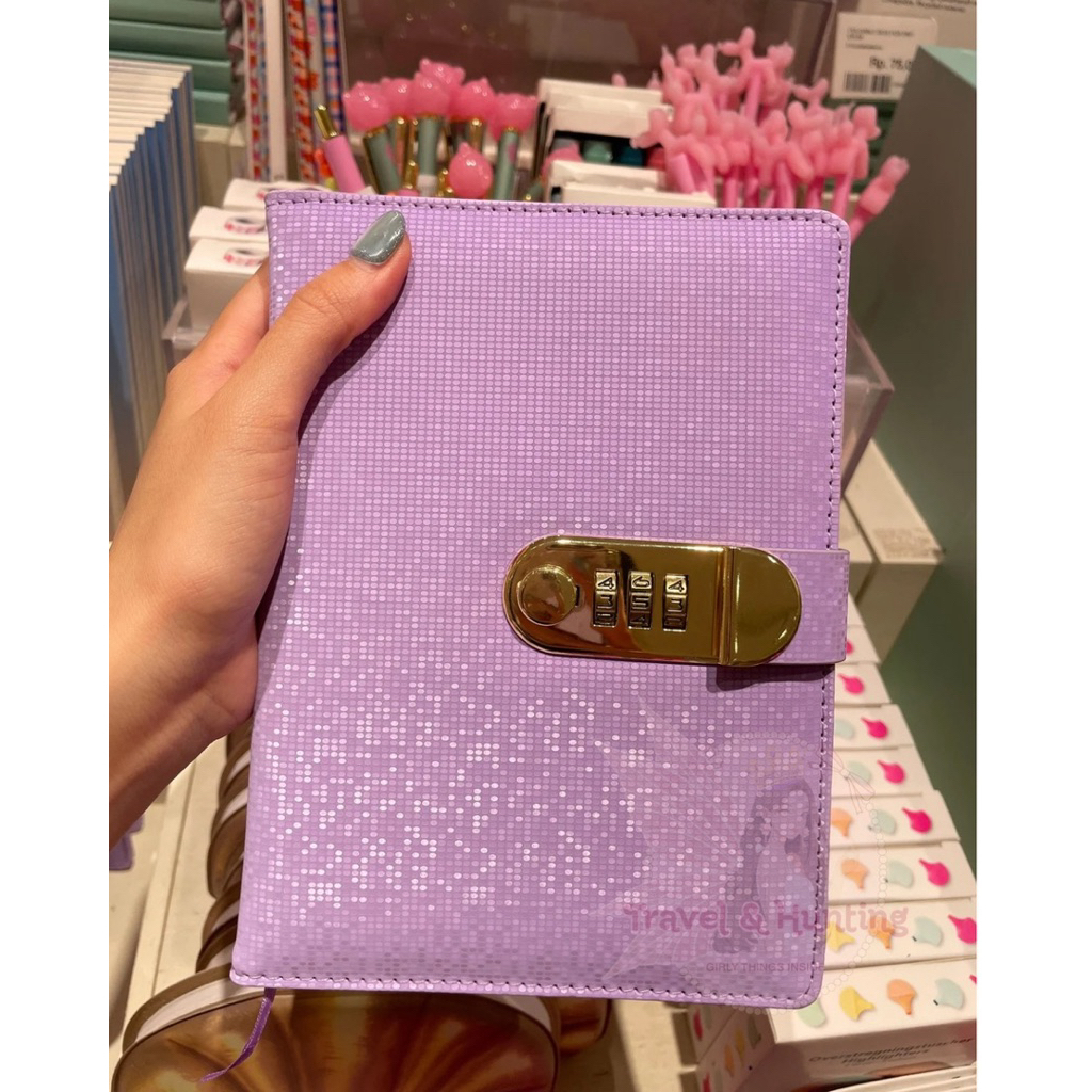 Cute Diary with Lock ukuran A5 - Lined