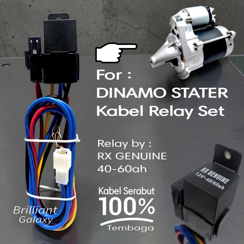 Vip4 * PREMIUM Kabel Relay Set for Dinamo Stater Mobil 12v