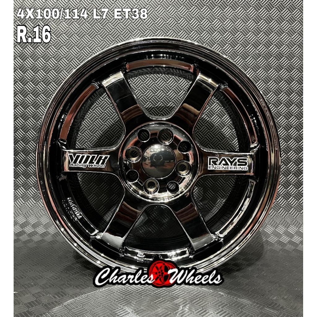 VELG TE37 JF RING 16 BLACKCHROME