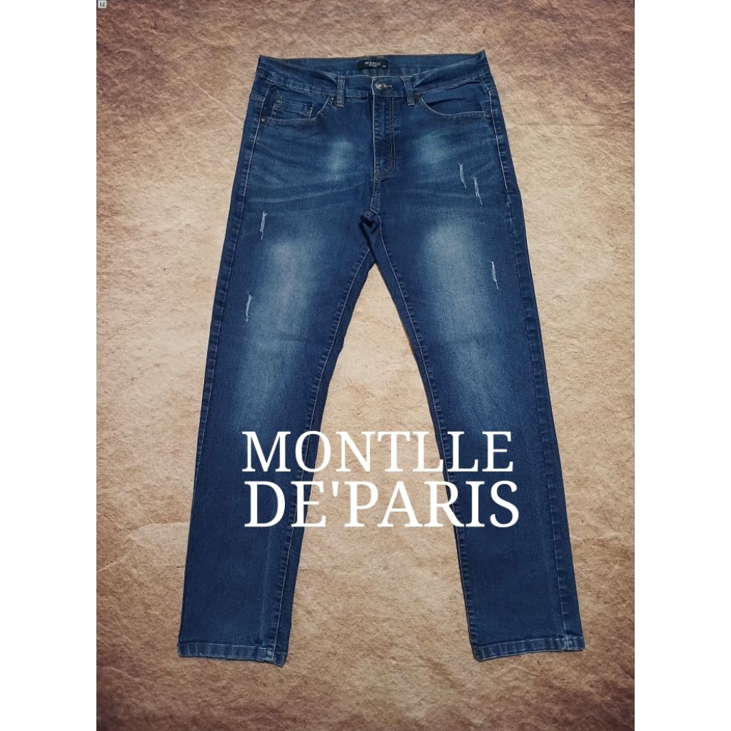 Celana jeans pria MONTLE slim straight bekas pakai