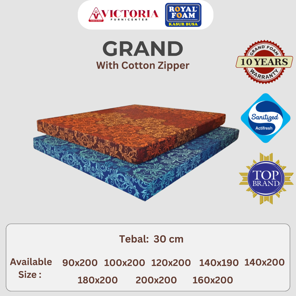 Royal Foam Grand 120 x 200 120x200 Kasur Saja Mattres Only