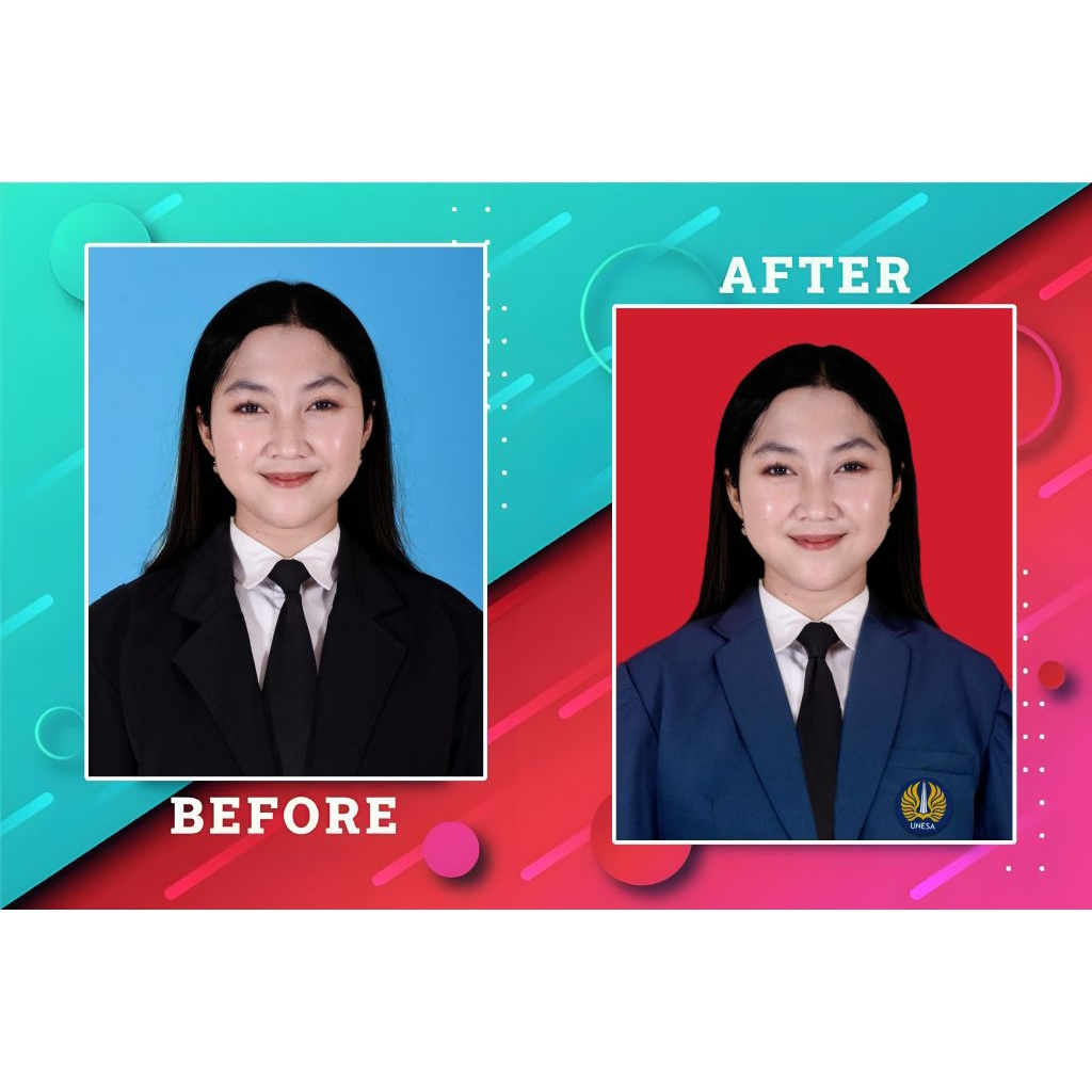 PROMO Jasa Edit Pas Foto Ganti Background Merah Biru