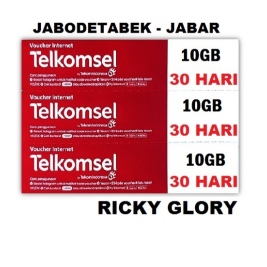 VOUCHER TELKOMSEL 9GB 30HARI