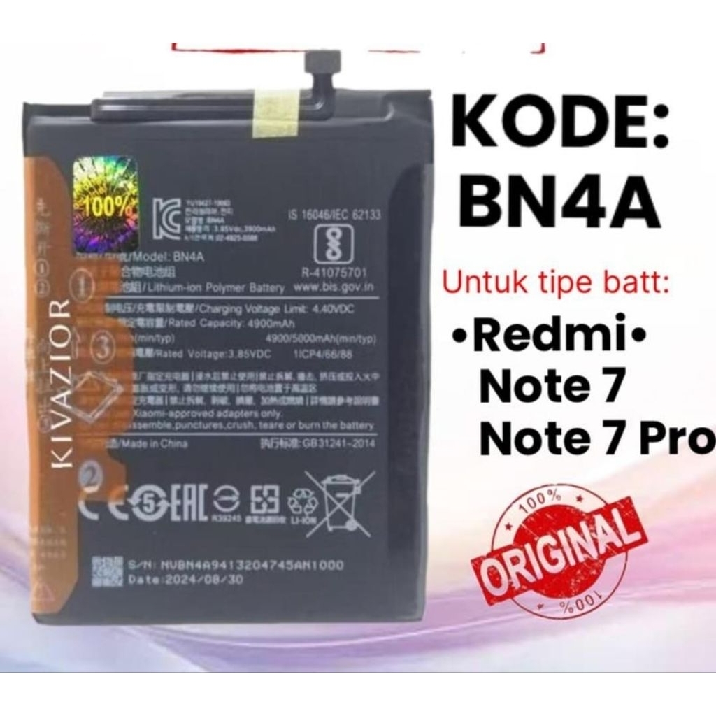 BN-4A Baterai Xiaomi Redmi Note 7 Redmi Note 7Pro Battery BN4A