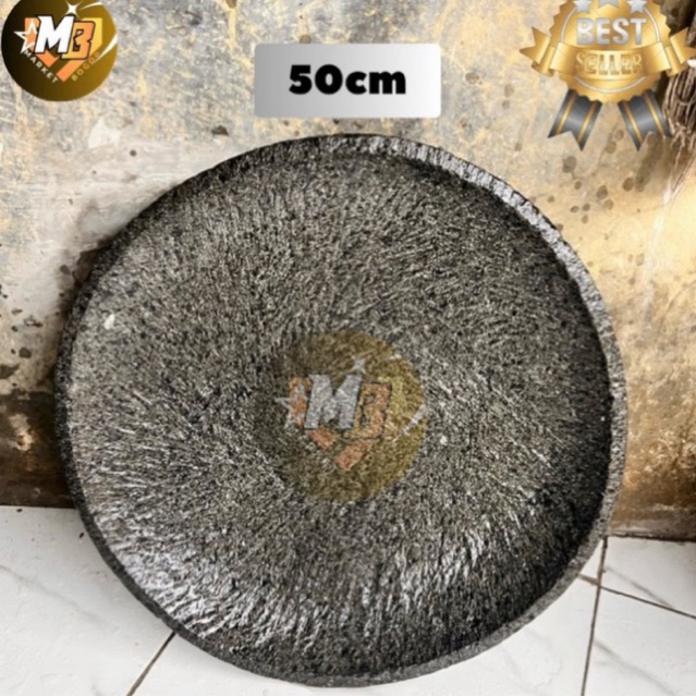 COBEK BATU ASLI JUMBO 50CM BAHAN TEBAL COCOK BUAT GADO GADO PAHAT / TATAH MANUAL