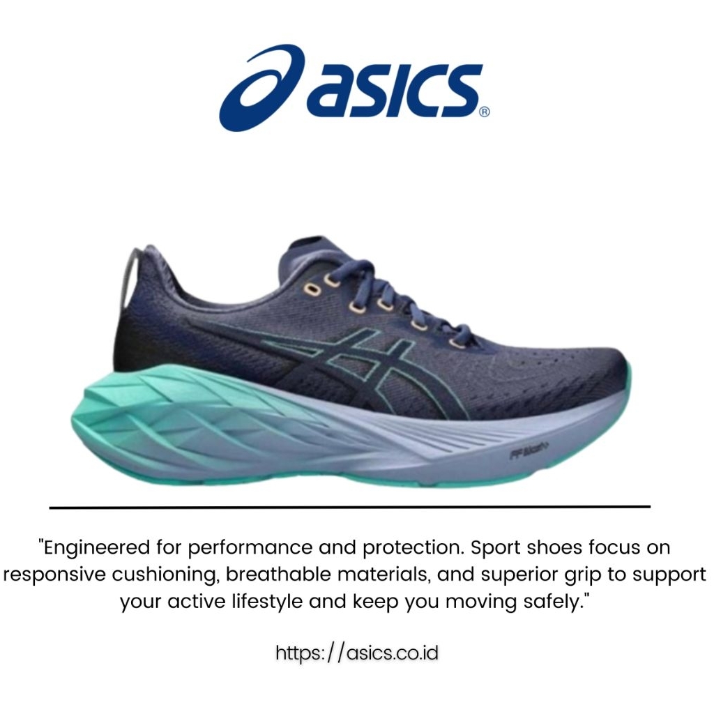 Sepatu Running Asics Novablast 4 Women's Thunder Blue Original
