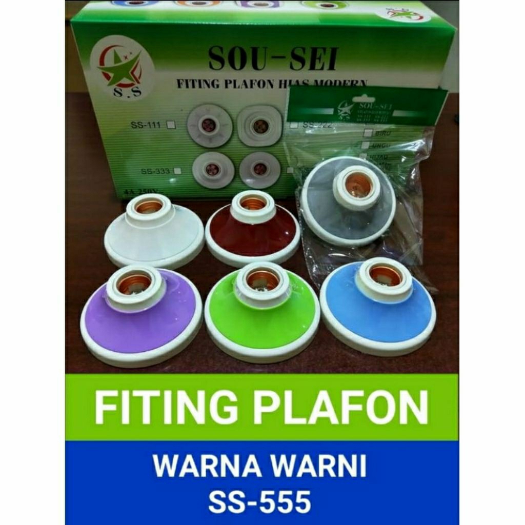 Fiting Plafon Lampu Hias warna warna Fiting Lampu  Fiting Tempel