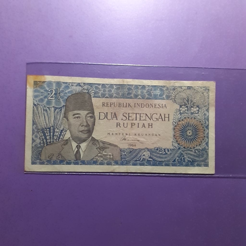 uang kuno 2,5 rupiah sukarno
