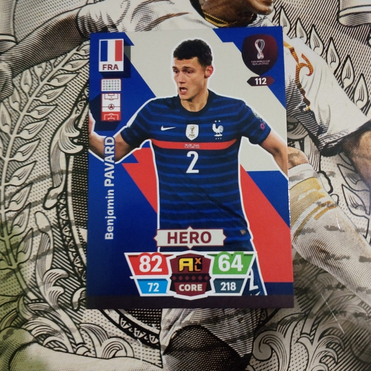 Kartu Bola Benjamin Pavard France 2022 Panini Adrenalyn XL World Cup Qatar Card