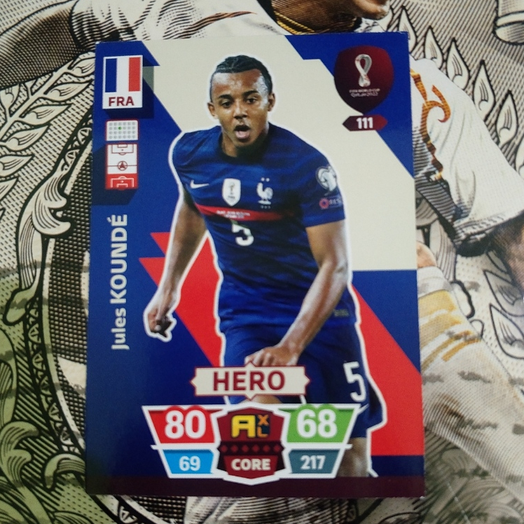Kartu Bola Kounde France 2022 Panini Adrenalyn XL World Cup Qatar Card