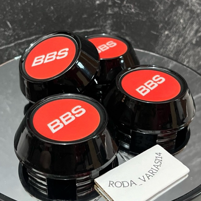 Dop roda tutup velg racing bbs kerucut hitam ukuran 6,5cm