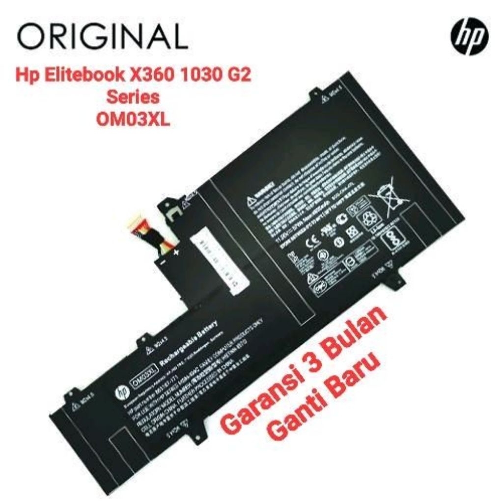 Baterai Hp Elitebook X360 1030 G2 OM03XL