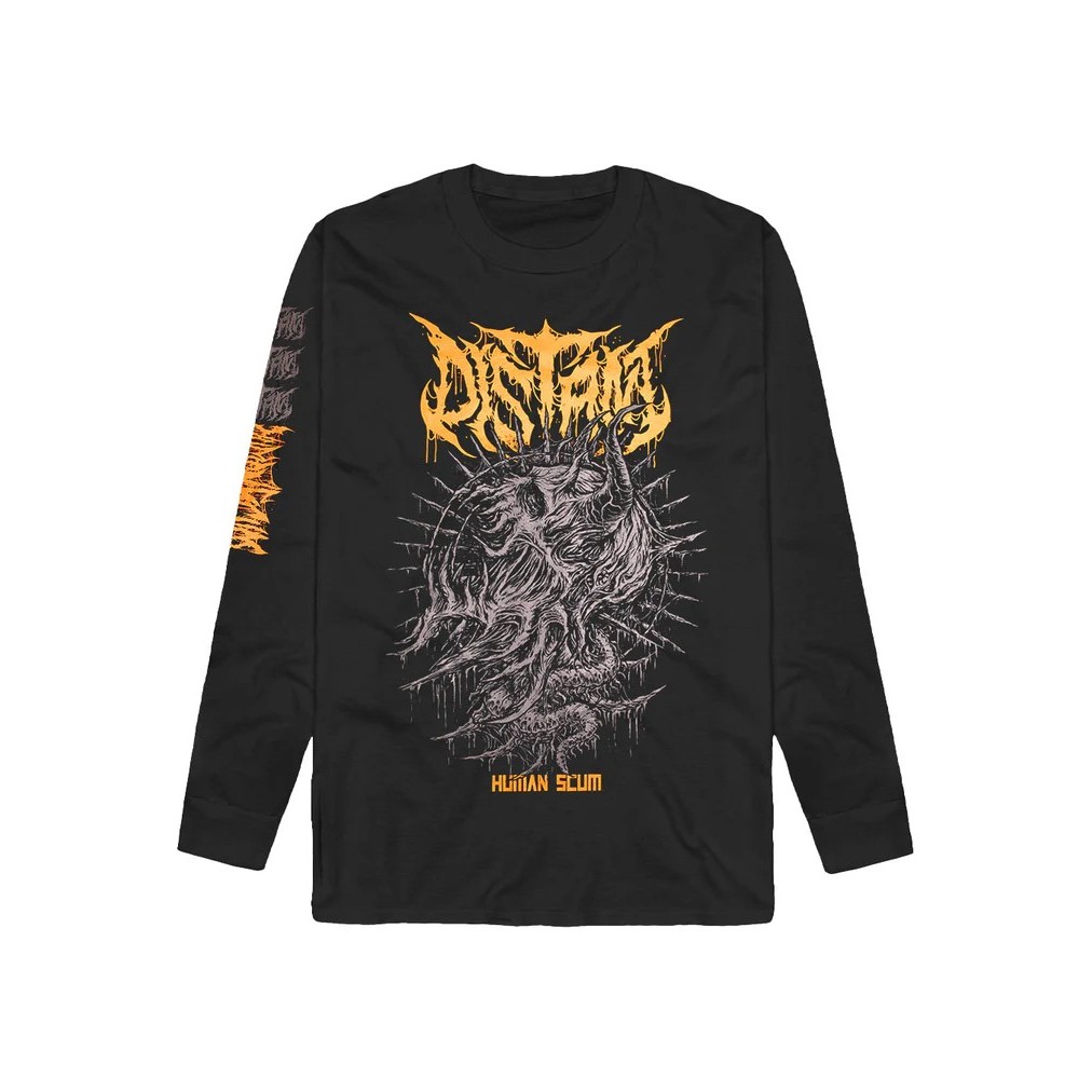 Kaos DISTANT Humanscum Lengan Panjang Longsleeve Band Metal Deathcore Merch Bootleg Premium Cotton C