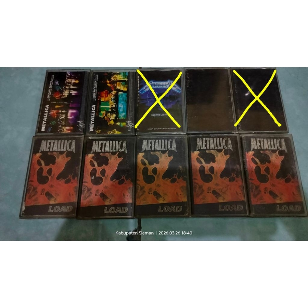 Kaset Helloween Metallica Rock Speed Metal