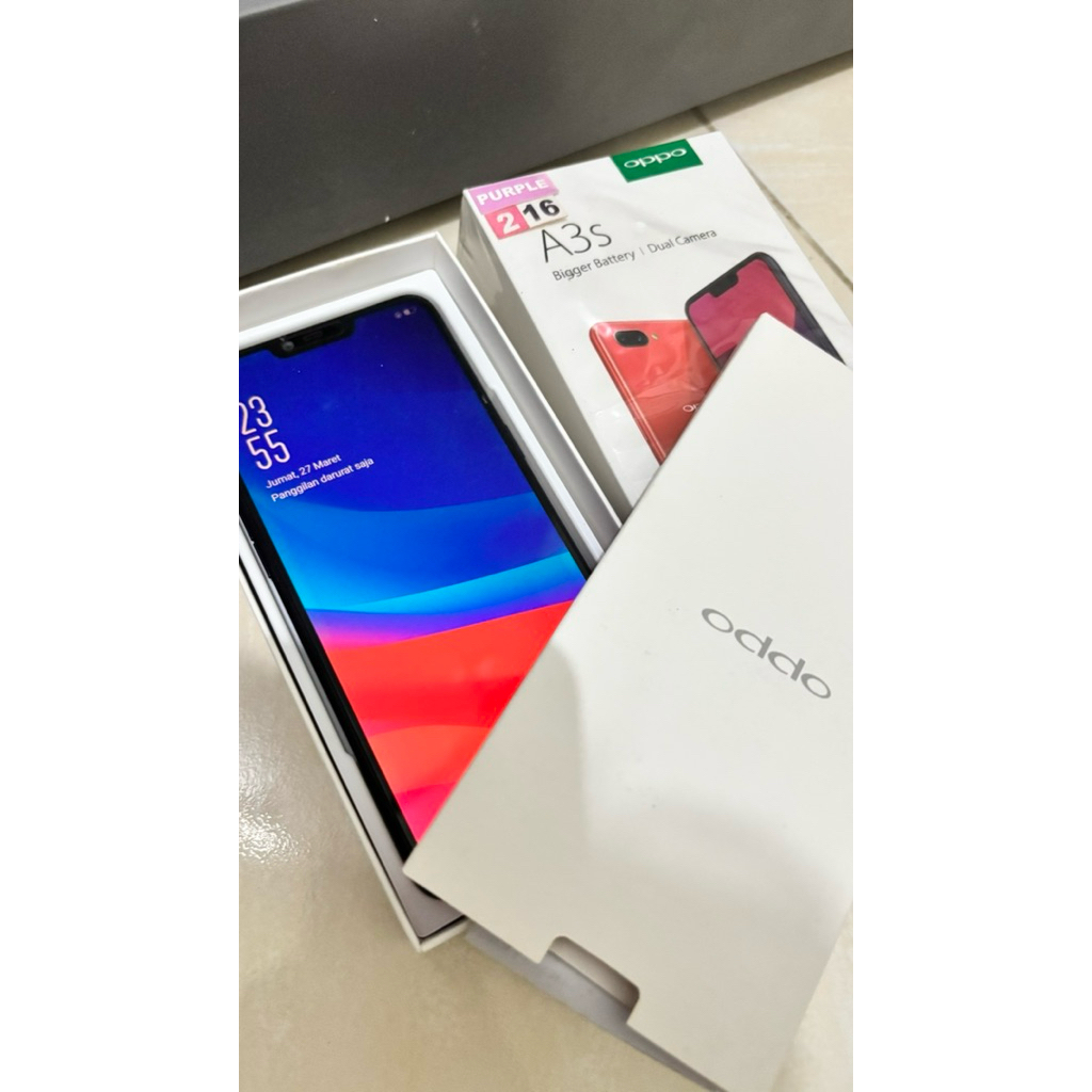 Hp/ Handpone second Oppo a3s ram 2/16