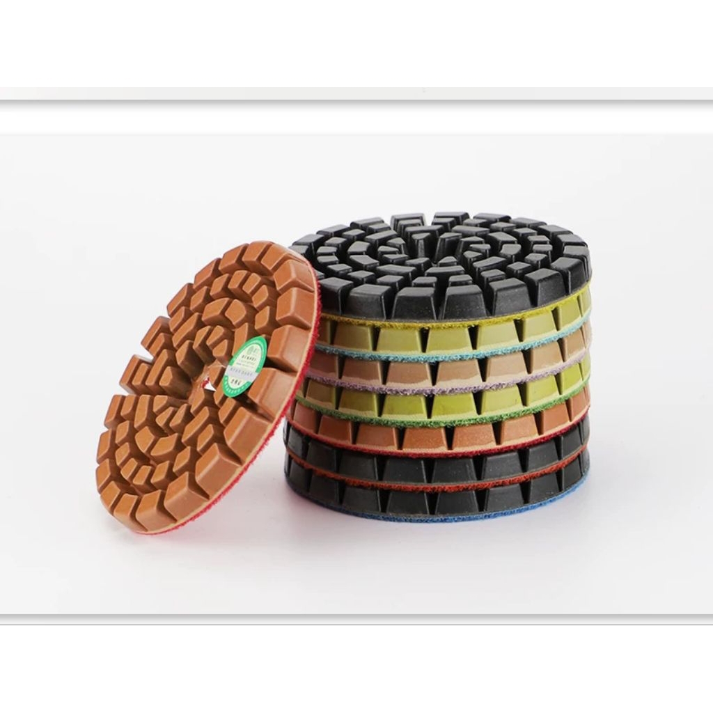 Diamond pad poles beton poles lantai semen poles teraso poles lantai epoxy Resin pad 4 inch tebal aw