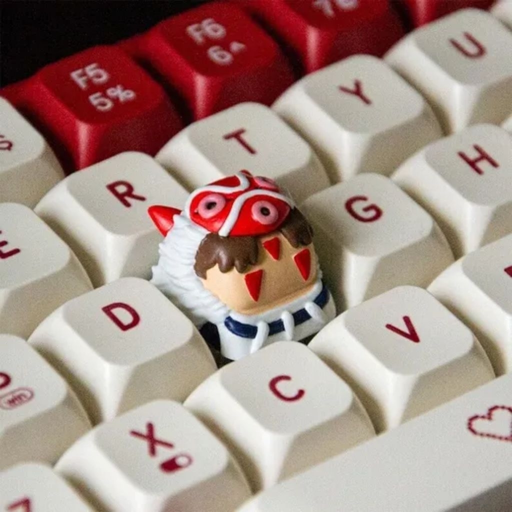 Keycaps Artisan San Mononoke – Princess Mononoke Custom Mechanical Keyboard Keycap