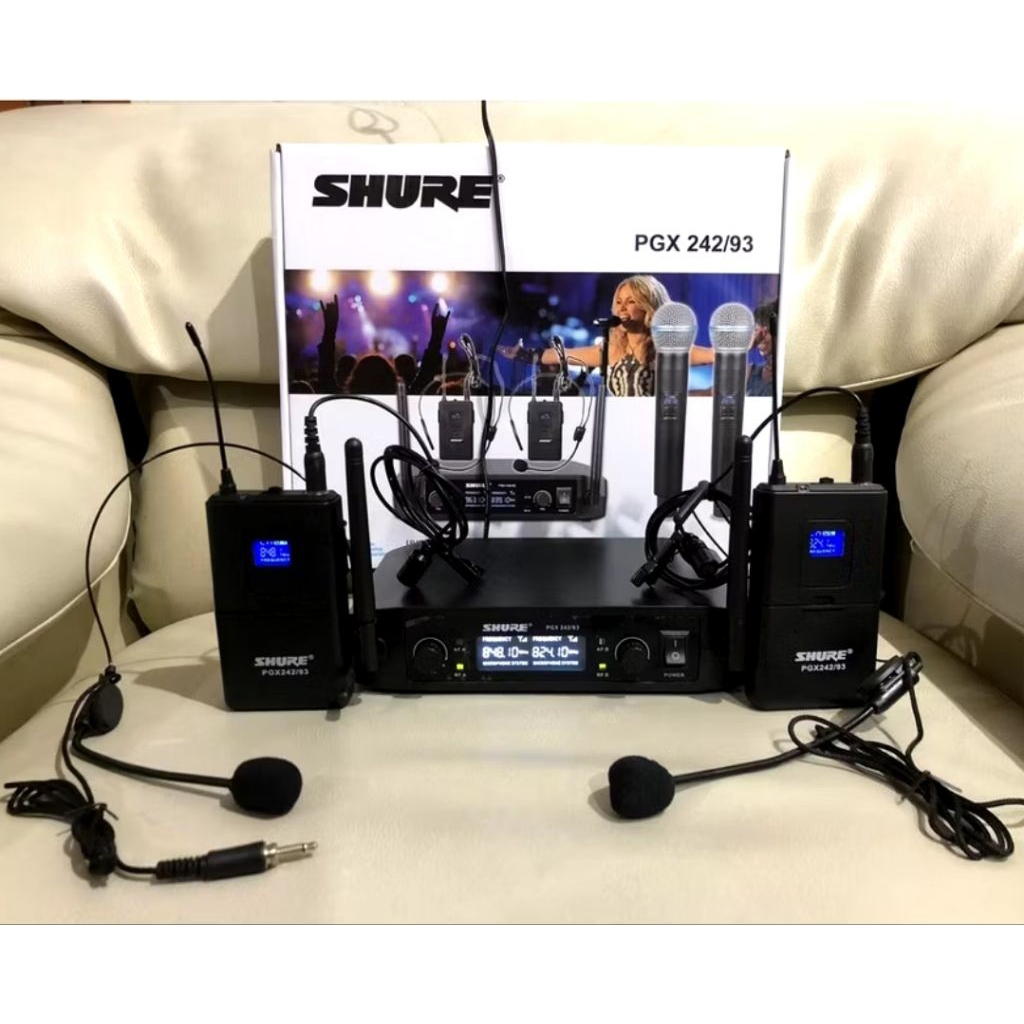 Mic Shure PGX 242/93 Clip On  + Headset TERBAIK