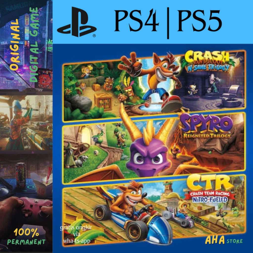 CTR + SPYRO + NSANE TRILOGY PS4|PS5 ORIGINAL GAME