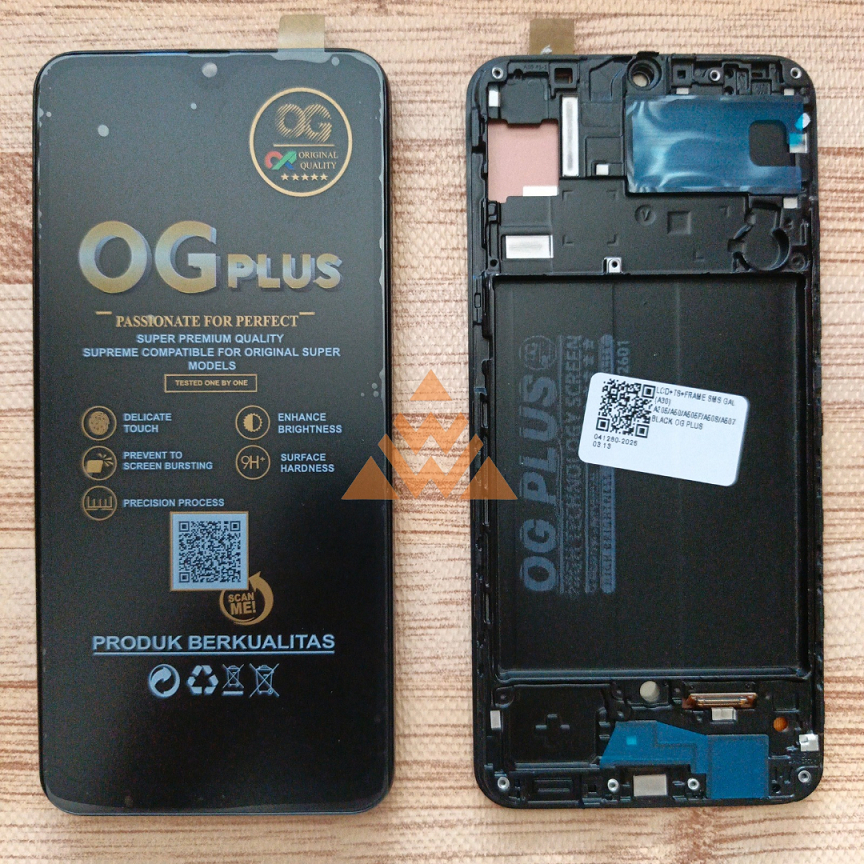 OG+Frame ~ LCD Touchscreen Samsung A30/A305/A50/A505F/A50S/A507 Black