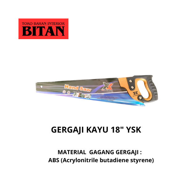 Gergaji Kayu 18 Inch YSK - Tajam, Awet, Siap Pakai