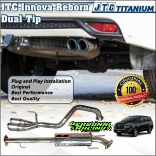 Exhaust Muffler Knalpot JTC titanium Toyota Innova Reborn Dual Tip