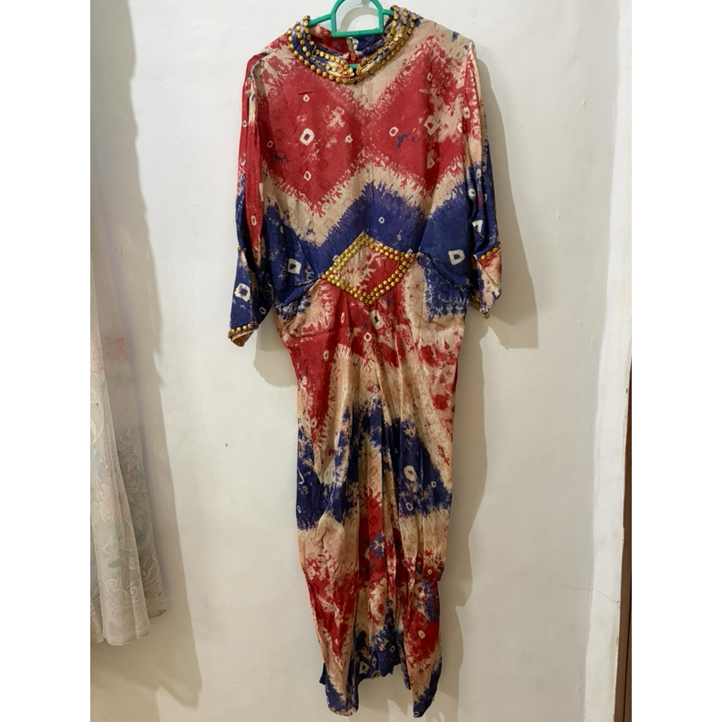 Preloved Dress Kaftan Jumputan Palembang