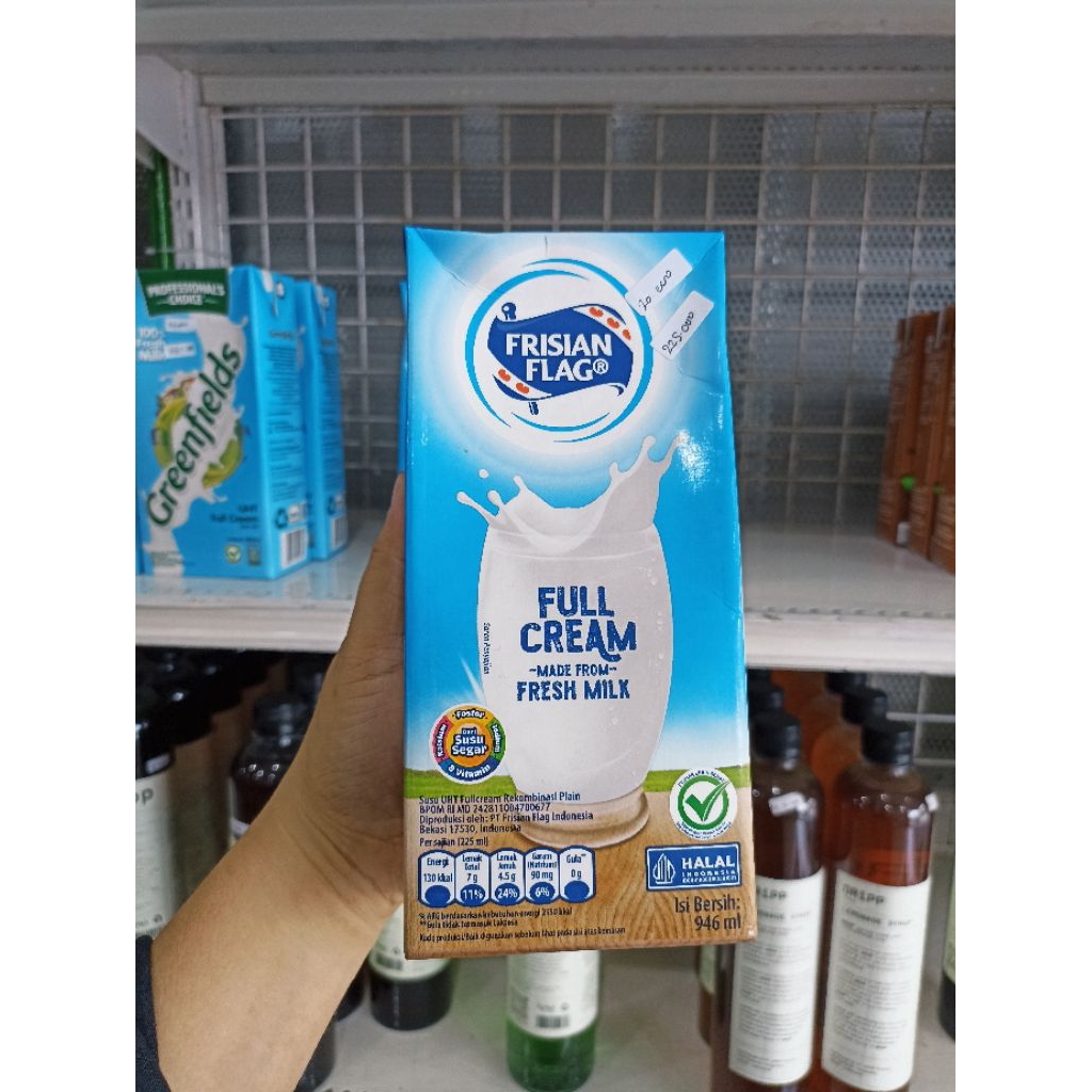 FRISIAN FLAG UHT FULL CREAM 946 ML/FRISIAN FLAG FULL CREAM KOTAK/HALAL/BPOM