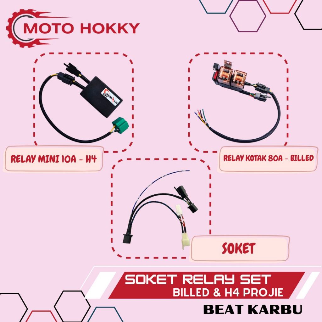 SOKET RELAY SET BEAT KARBU HONDA