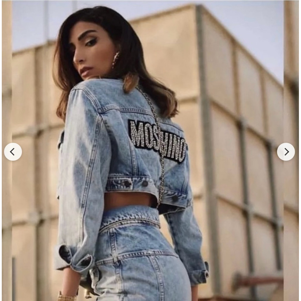 MOSCHINO x H&M LIMITED EDITION CROPPED DENIM JACKET