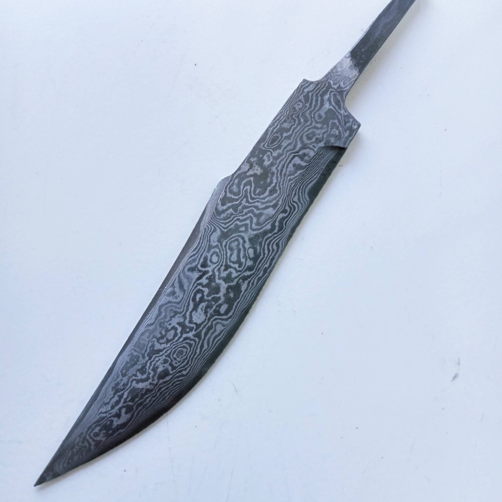 Blank Pisau Pamor Damascus / Balik Mipih
