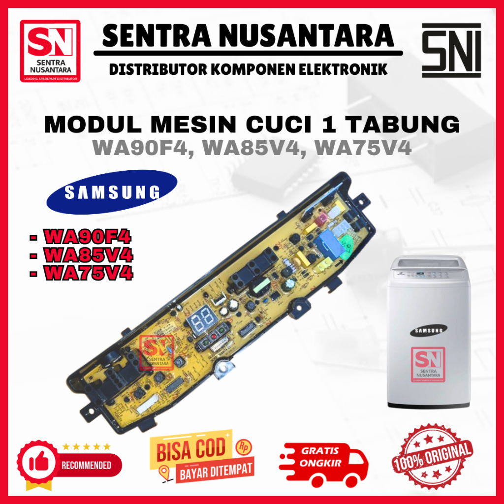 Samsung Modul PCB Mesin Cuci WA90F4 WA85V4 WA75V4 | Mainboard Mesin Cuci Samsung WA90F4  | Mainboard