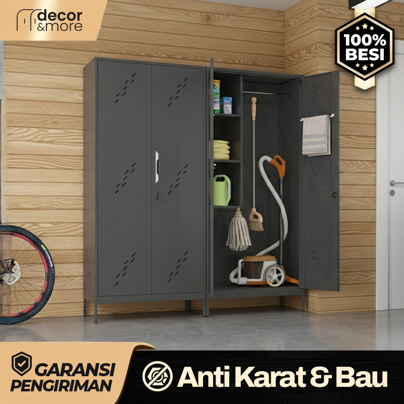 Lemari Alat Kebersihan Lemari Sapu Besi Lemari Janitor Besi Storage Alat Pembersih Cleaning Cabinet