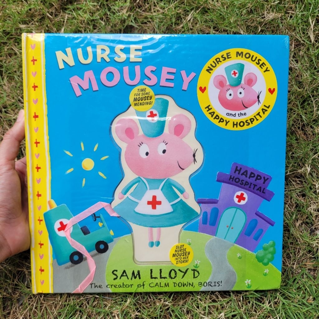 Big Boardbook + Slot Nurse Mousey and the Happy Hospital Sam Lloyd Storybook Buku Cerita Aktivitas A