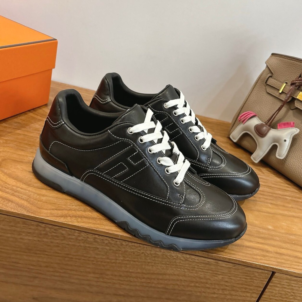 Sneaker pria Casual branded black # SHR-02 VIP Quality