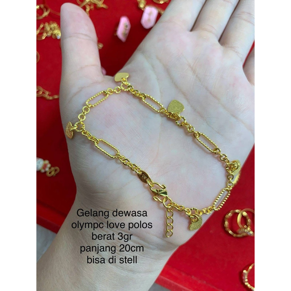 gelang dewasa emas mudah 3gram