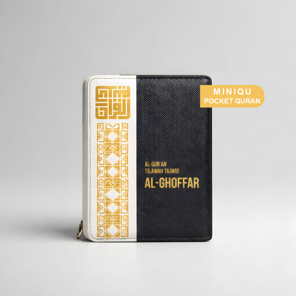 MINIQU Pocket Quran Al-Ghaffar Alquran Tilawah Saku Resleting A7 Travel Size Tajwid Warna