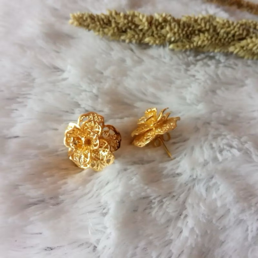 SUBENG KLASIK FASHION BALI ALPAKA LAPIS EMAS ANTI KARAT READY STOK
